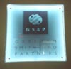 Illuminated glass sign